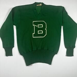 Vintage 1950s Wilson Letterman Wool Sweater Sz 42